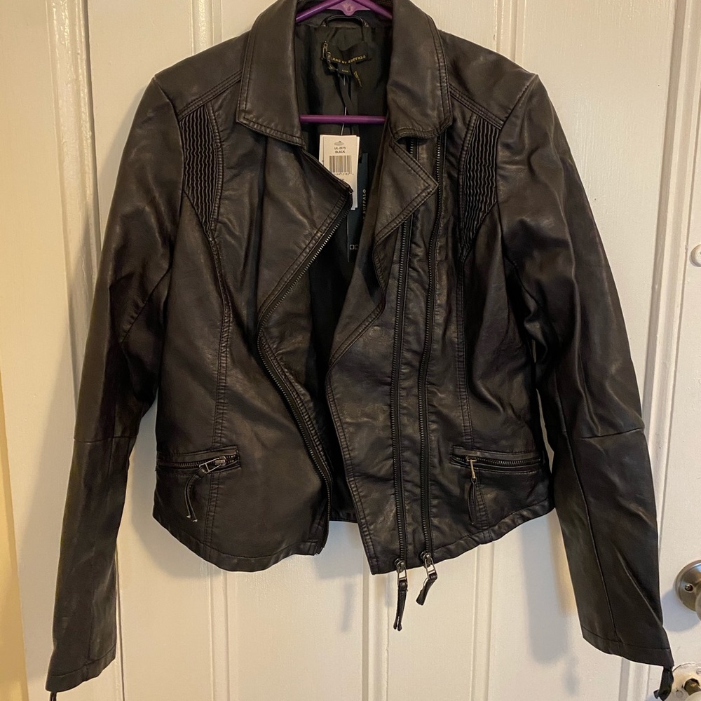 Faux leather jacket